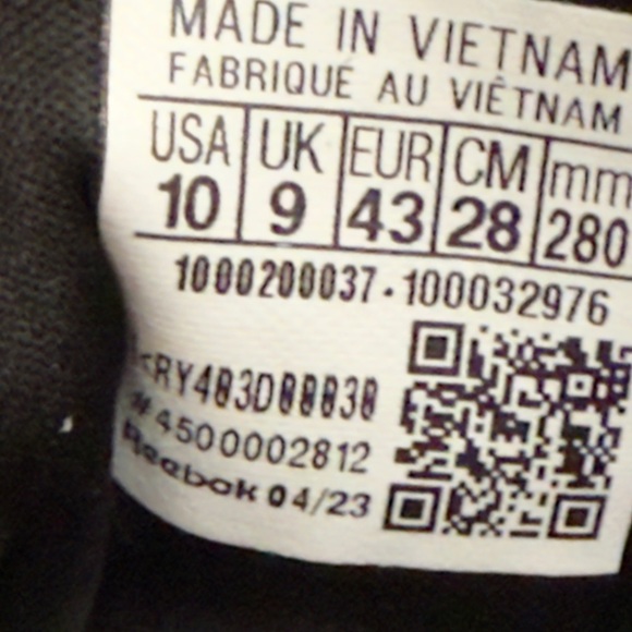 Reebok Turbo Restyle Sneaker Unisex Adults 10 Black/Cobalt/Vector Red Lace Up~ - Picture 11 of 12